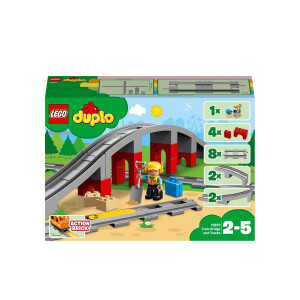 LEGO DUPLO Town 10872 Eisenbahnbrücke und Schienen