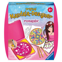 Ravensburger Mandala Designer Mini romantic 29947, Zeichnen lernen für Kinder ab 6 Jahren, Zeichen-Set mit Mandala-Schablone für farbenfrohe Mandalas