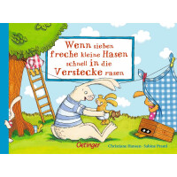 Wenn sieben freche kleine Hasen schnell in die Verstecke rasen