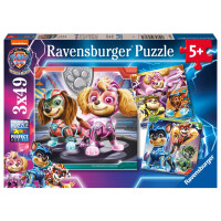 Ravensburger Kinderpuzzle 05708 - PAW Patrol Power - 3x49 Teile PAW Patrol The Mighty Movie Puzzle für Kinder ab 5 Jahren