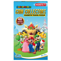 ThinkFun - 76547 – Super Mario Coin Collectors - Das magnetische Reise-Knobelspiel. Perfekt für die Reise und als Geschenk! Ein Logikspiel nicht nur für Super Mario Fans.