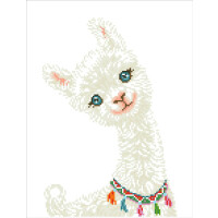 DIAMOND DOTZ® Original Diamond Painting Lulu Llama“ 32 x 42 cm 6.119 Diamant Mosaiksteine Kreativset für Erwachsene und Kinder ab 8 Jahren, Art.-Nr.: DD7.018