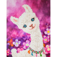 DIAMOND DOTZ® Original Diamond Painting Lulu Llama“ 32 x 42 cm 6.119 Diamant Mosaiksteine Kreativset für Erwachsene und Kinder ab 8 Jahren, Art.-Nr.: DD7.018