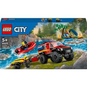 LEGO City 60412 Feuerwehrgel&auml;ndewagen mit Rettungsboot