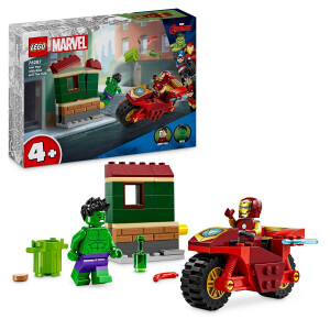 LEGO Super Heroes 76287 Iron Man mit Bike und der Hulk