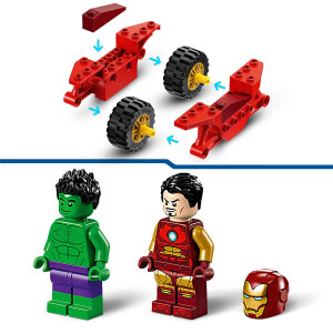 LEGO Super Heroes 76287 Iron Man mit Bike und der Hulk