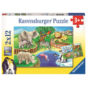 Ravensburger Kinderpuzzle - 07602 Tiere im Zoo - Puzzle...