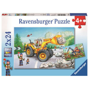 Ravensburger Kinderpuzzle - 07802 Bagger und Waldtraktor...